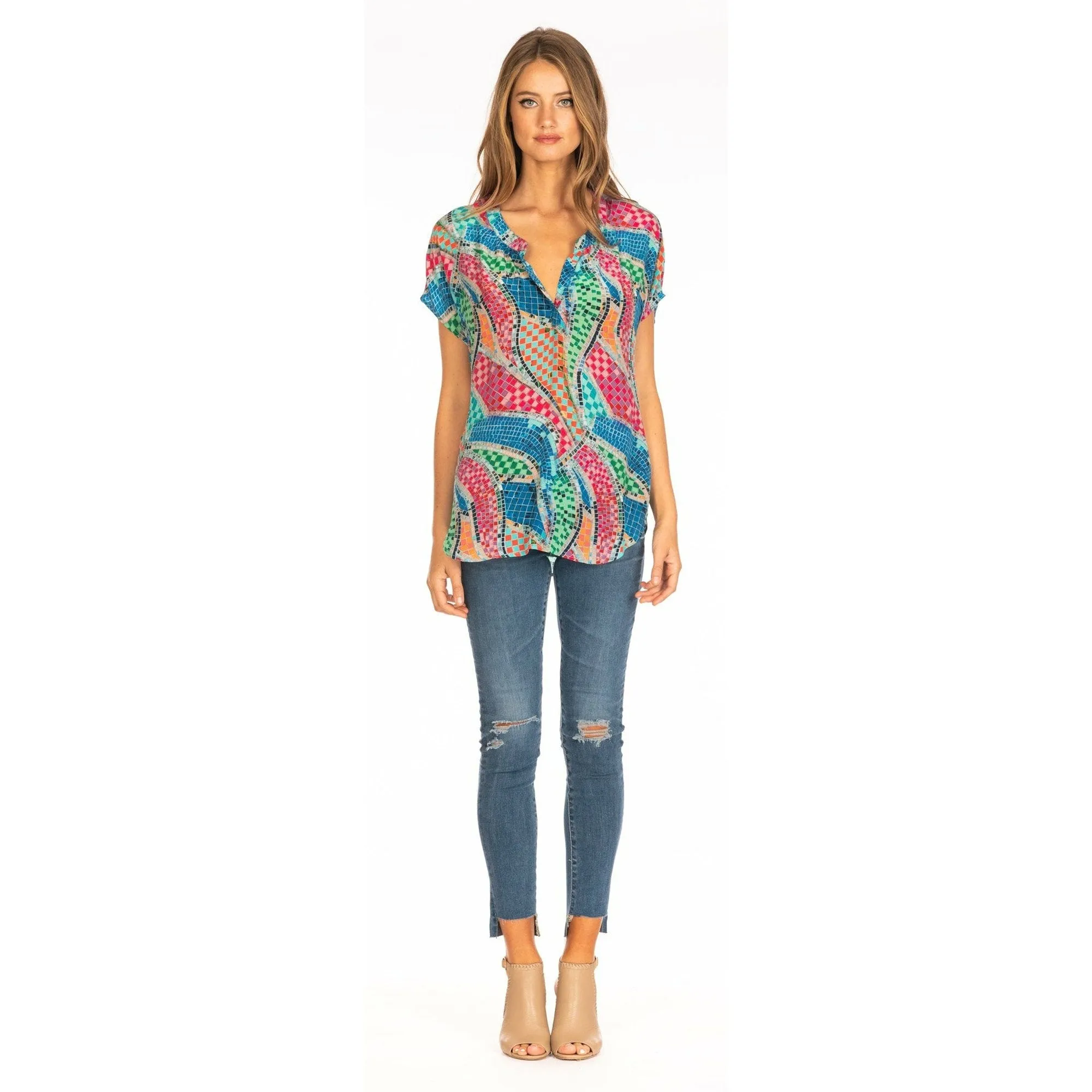 Silk Paige Mosaic Top