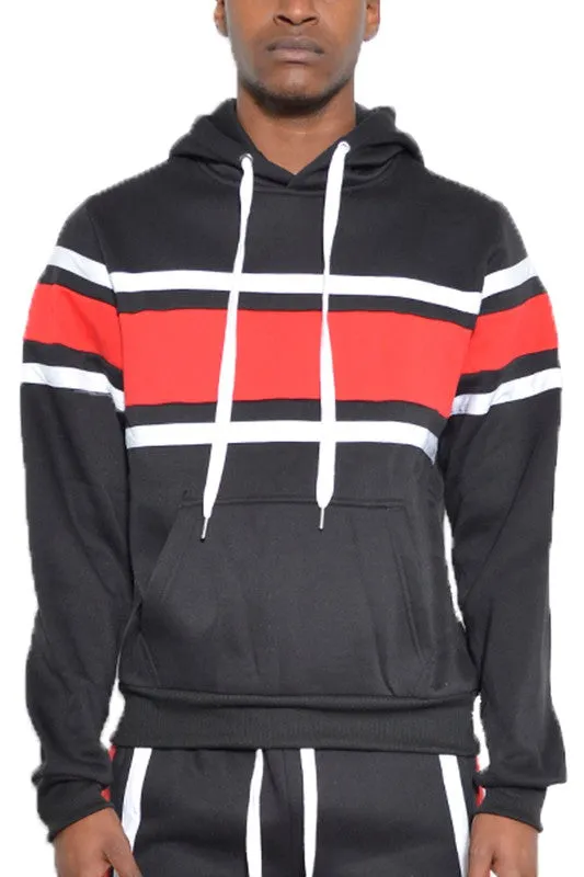 TEEK - MENS THREE STRIPE PULLOVER HOODIE