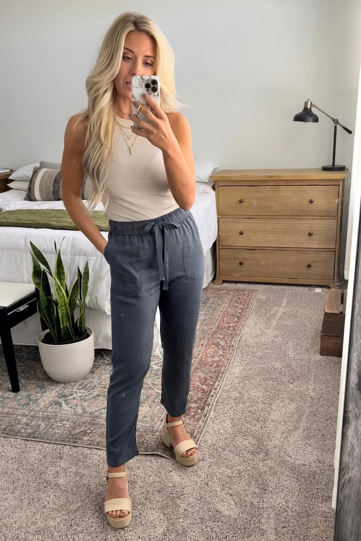 Tencel Drawstring Pants