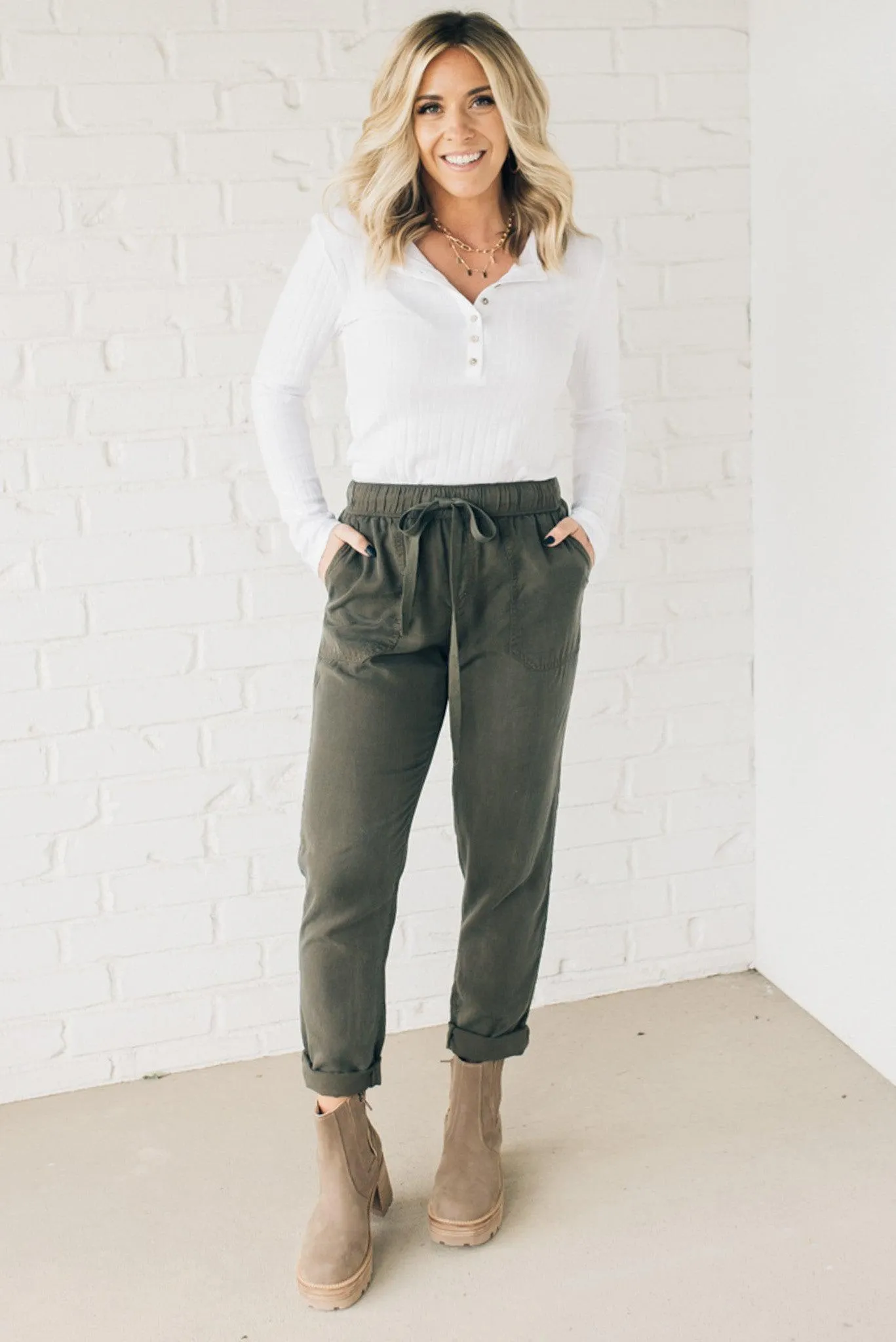 Tencel Drawstring Pants