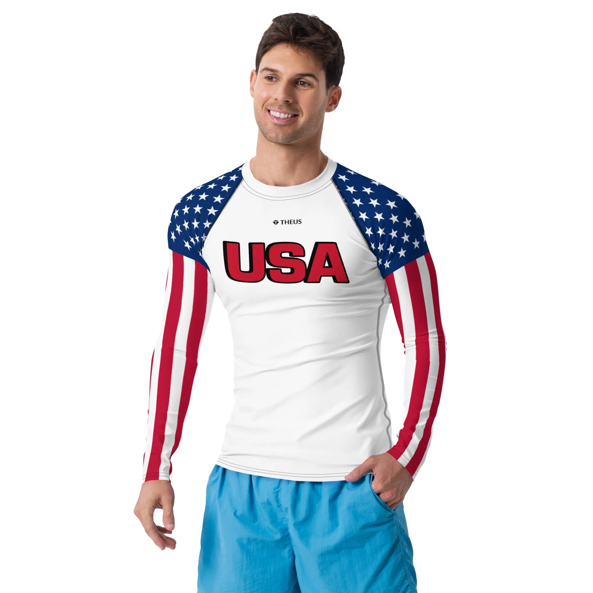 THEUS USA Men's Rash Guard