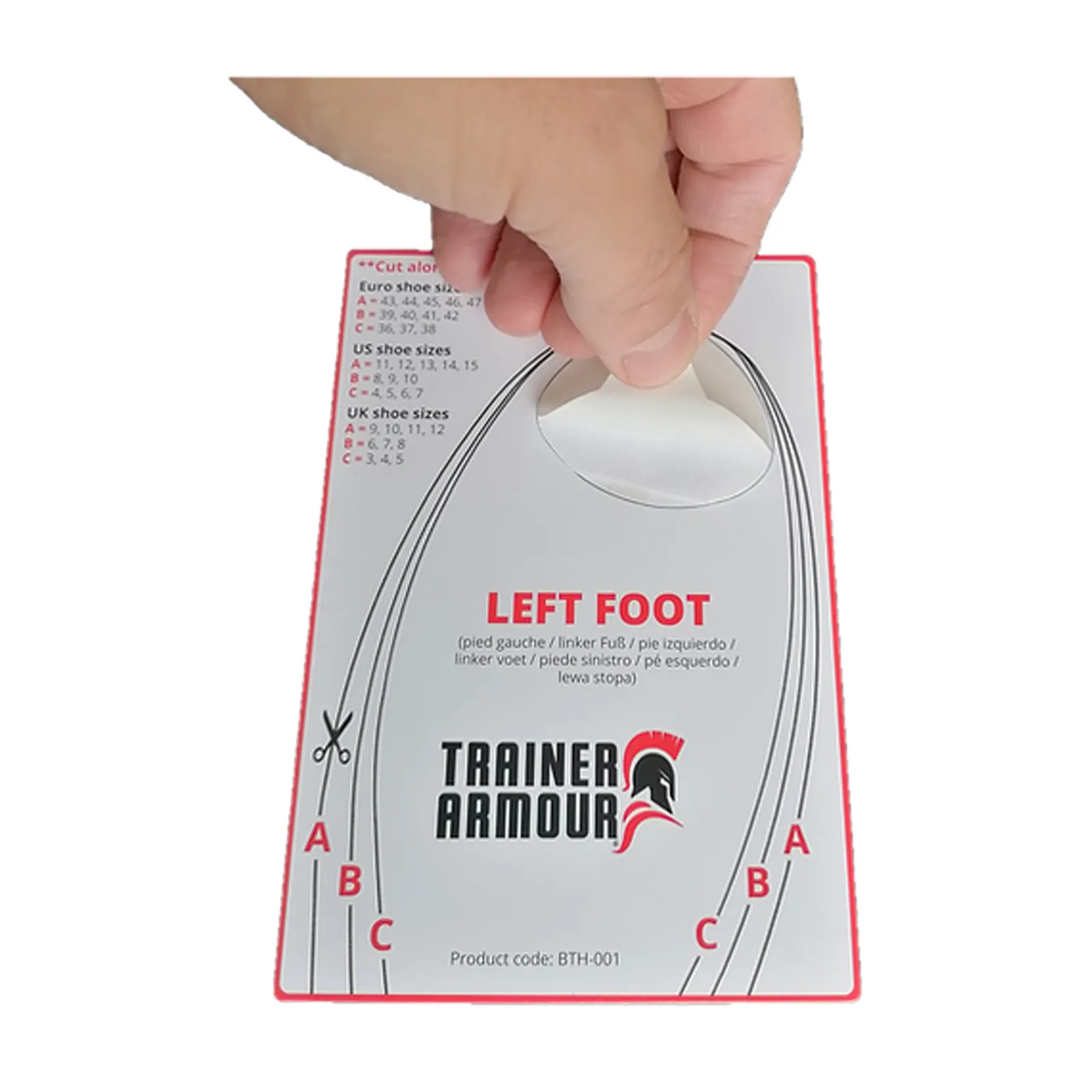 Trainer Armour Big Toe Hole Preventer - White