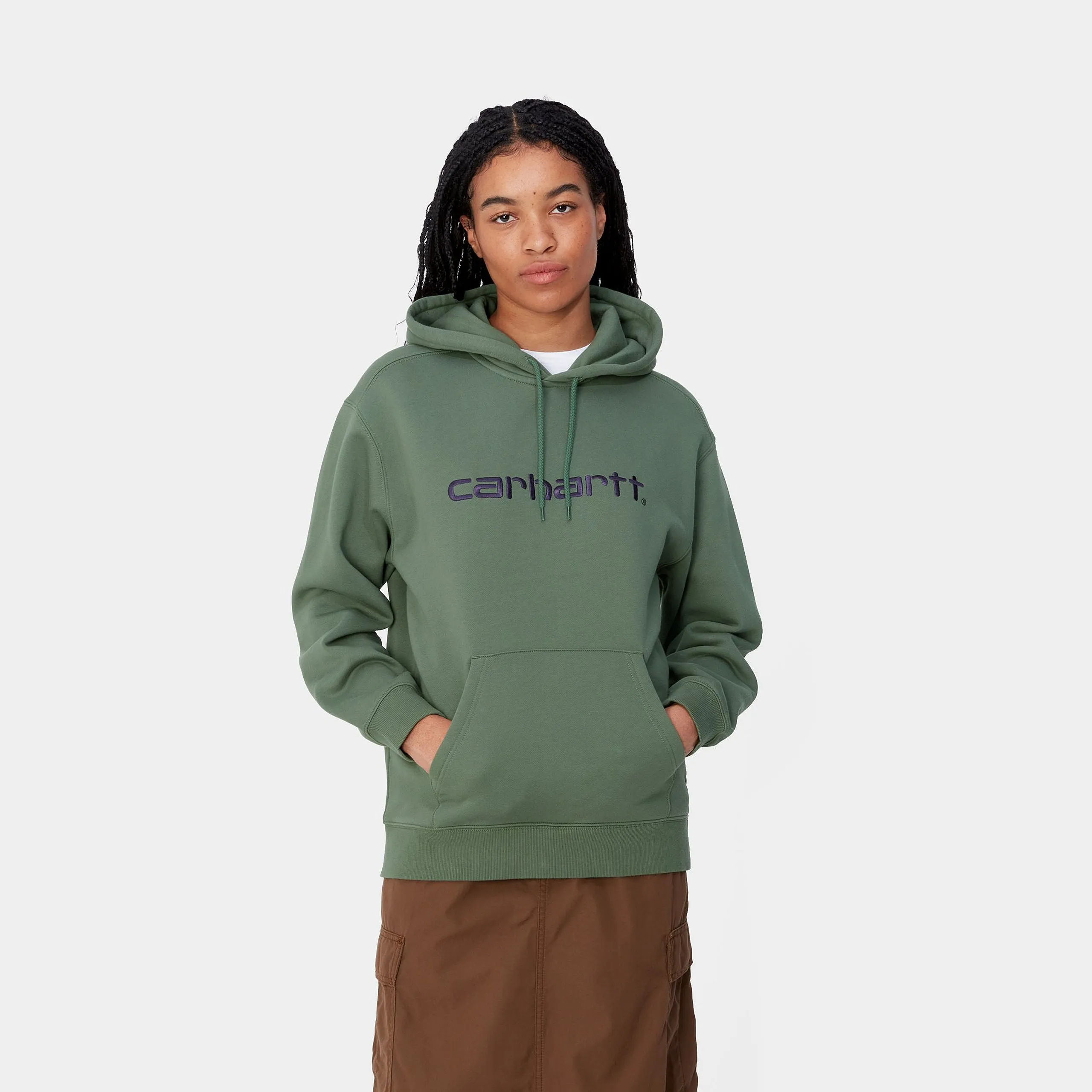 W' Hooded Carhartt Sweatshirt / carhartt wip / duck green