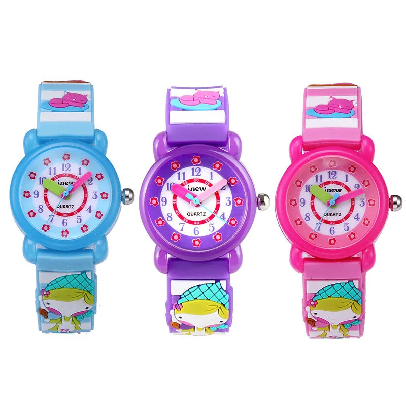 Watch Waterproof Quartz Silicone Watch Girls' Boy Little Child Watch