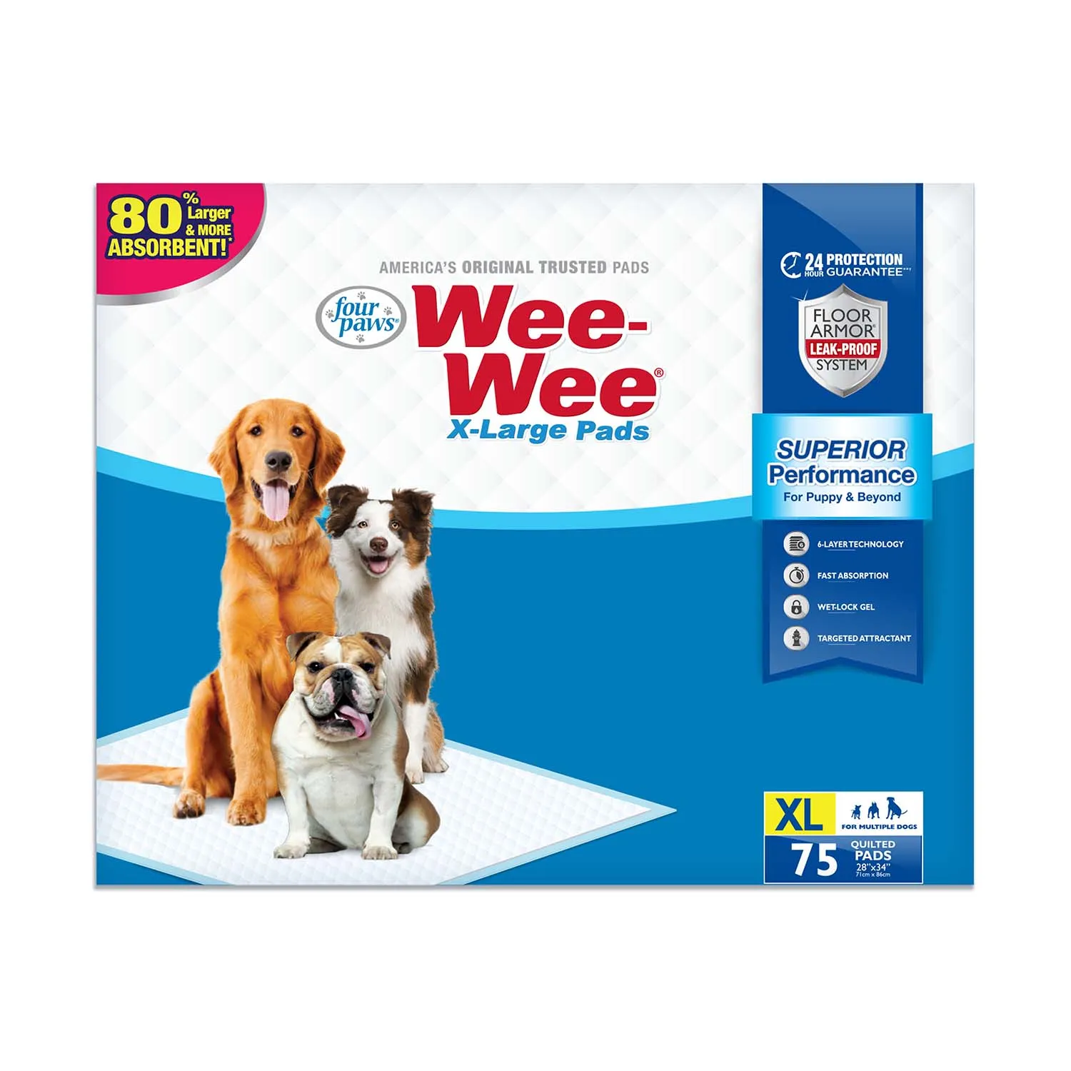 Wee-Wee Superior Performance X-Large Dog Pee Pads