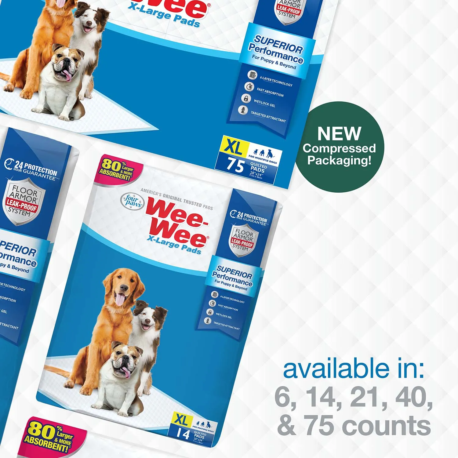 Wee-Wee Superior Performance X-Large Dog Pee Pads