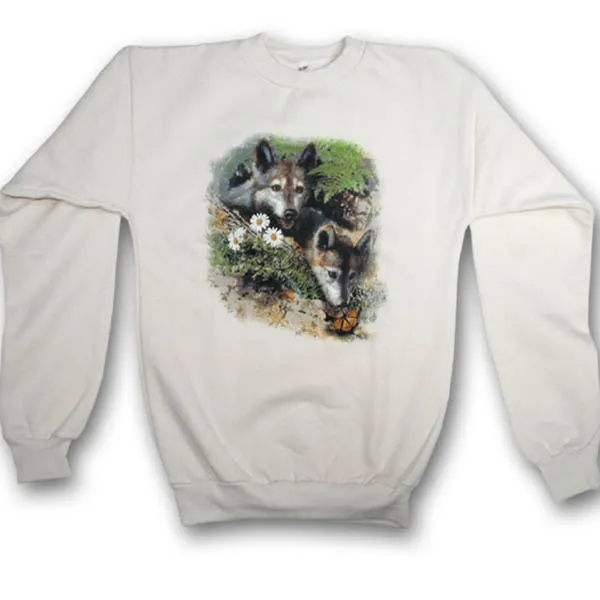 Youth Crewneck sweatshirt with various designs.